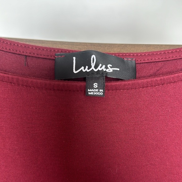 In Full Swing Wine Red Three-Quarter Sleeve Swing Dress - Picture 5 of 8